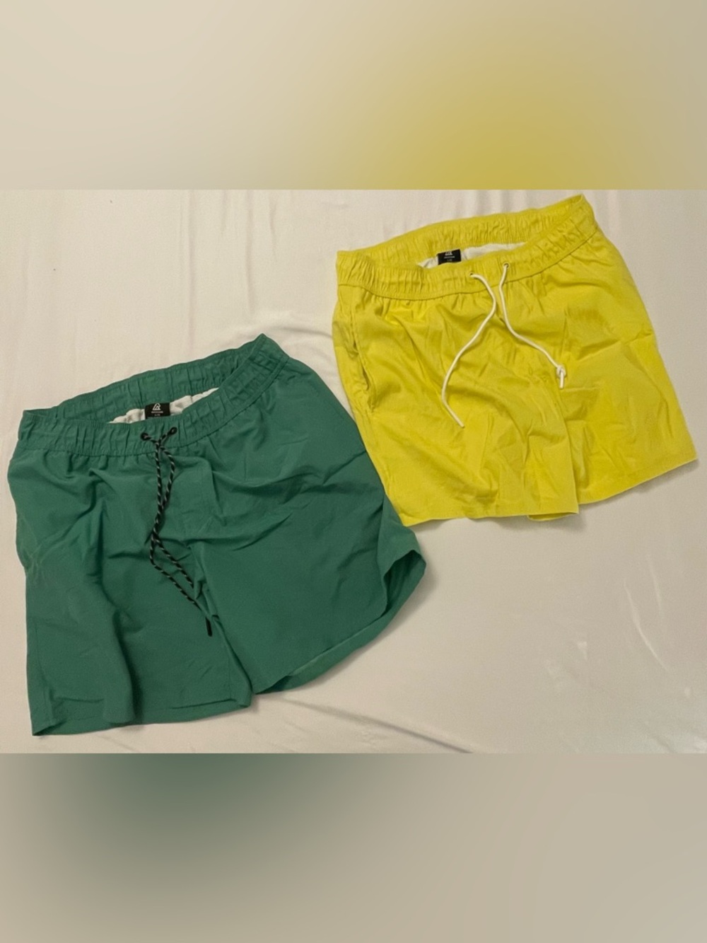 Pack of 2 RIPZONE Swim Shorts — Teal Green and Bright Yellow